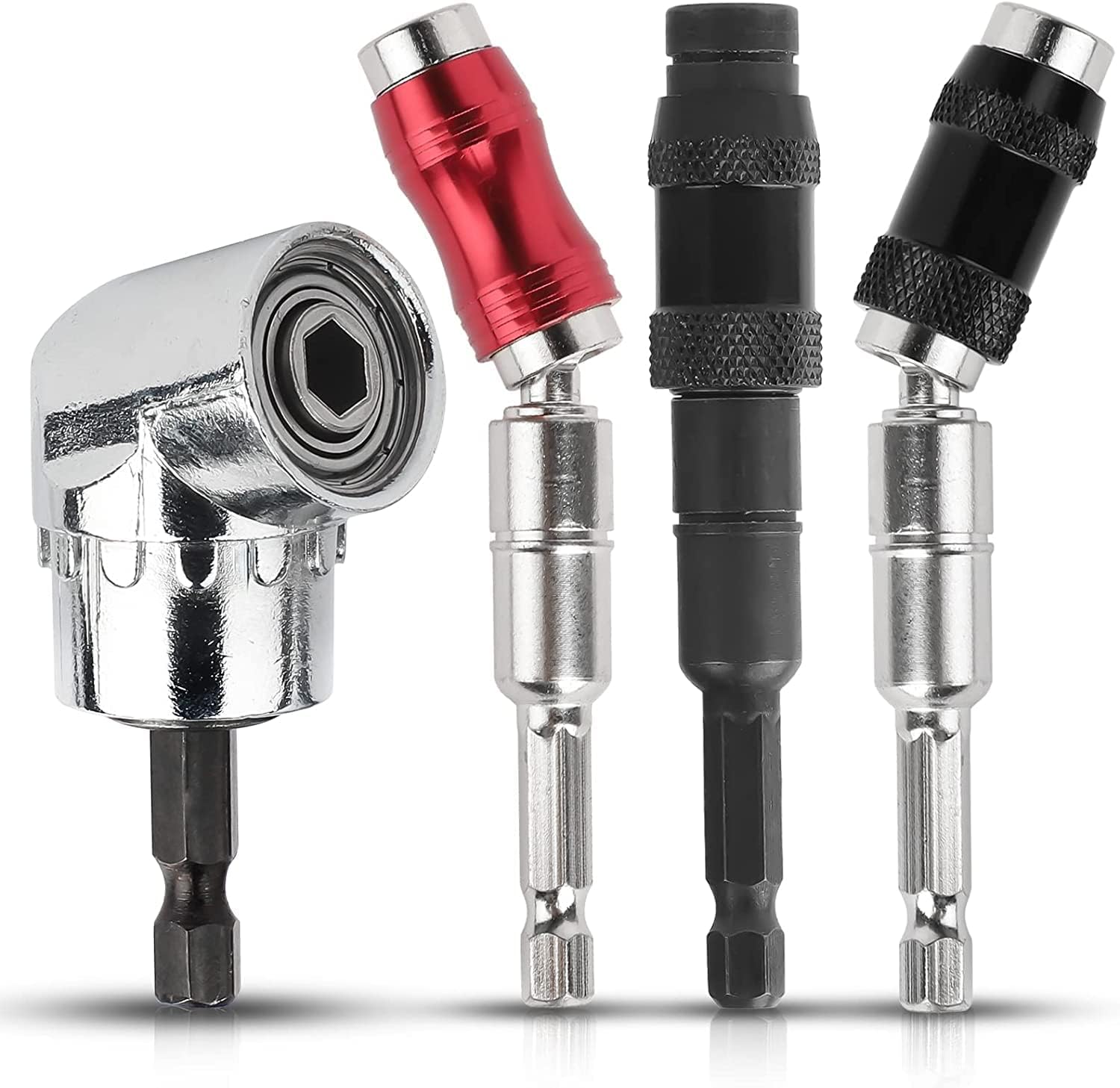 3pcs Pivot Drill Bit Holder & 1pcs 105°Right Angle Drill