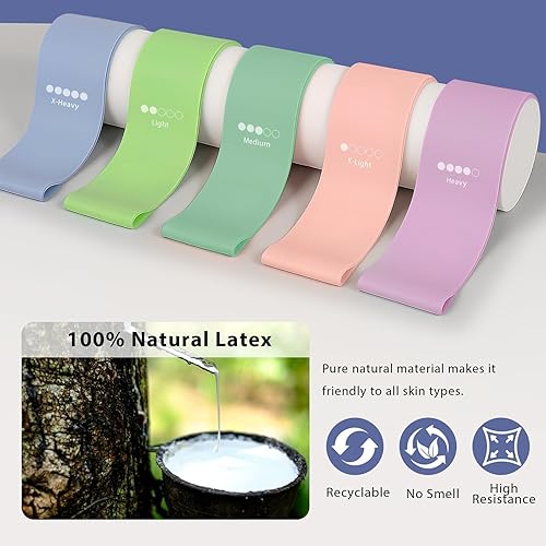 Miniatura 3 de Banda de látex para entrenamiento, banda de resistencia para hombres y mujeres, banda de goma para pilates y yoga, equipo de ejercicio para piernas,