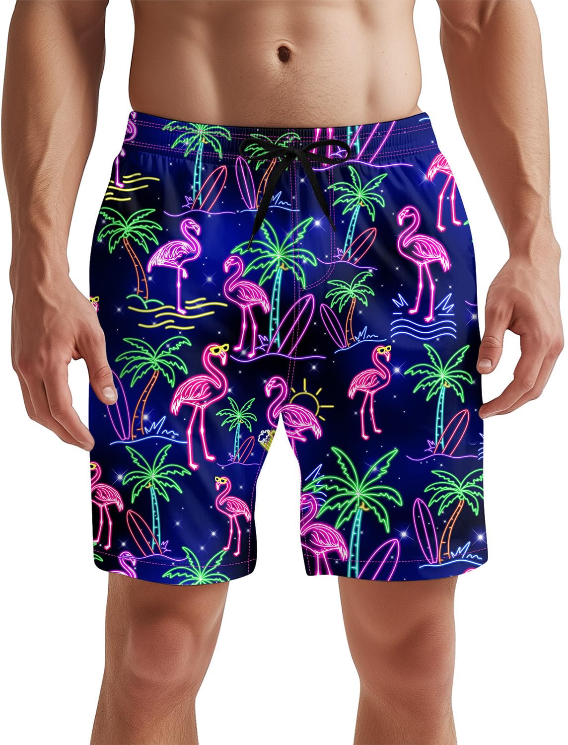 TUONROAD Badehose für Herren Lustig Bier 3D Bunt Badeshorts Schnelltrocknend Kurze Hose Badehosen Männer Jungen mit Mesh Futter S-3XL