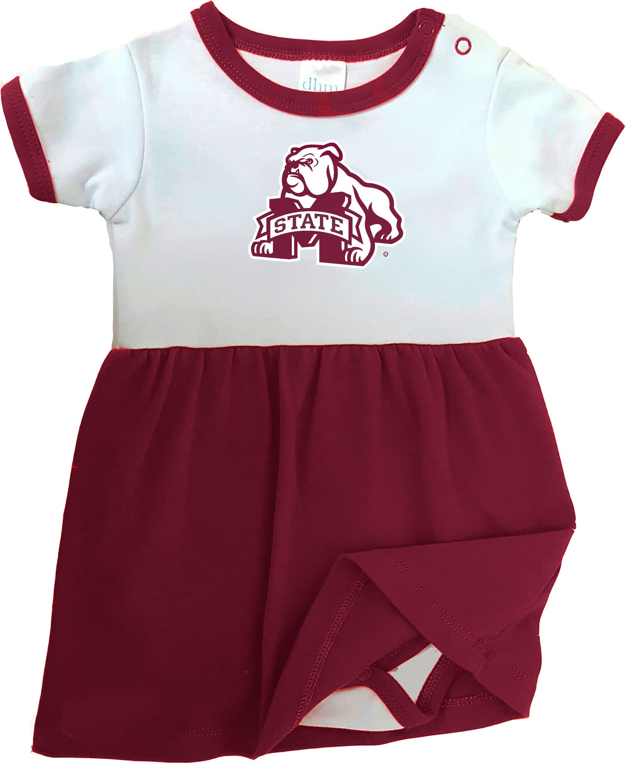 Future Tailgater Mississippi State Bulldogs Baby Onesie Bodysuit Dress - Size 0-3 Months
