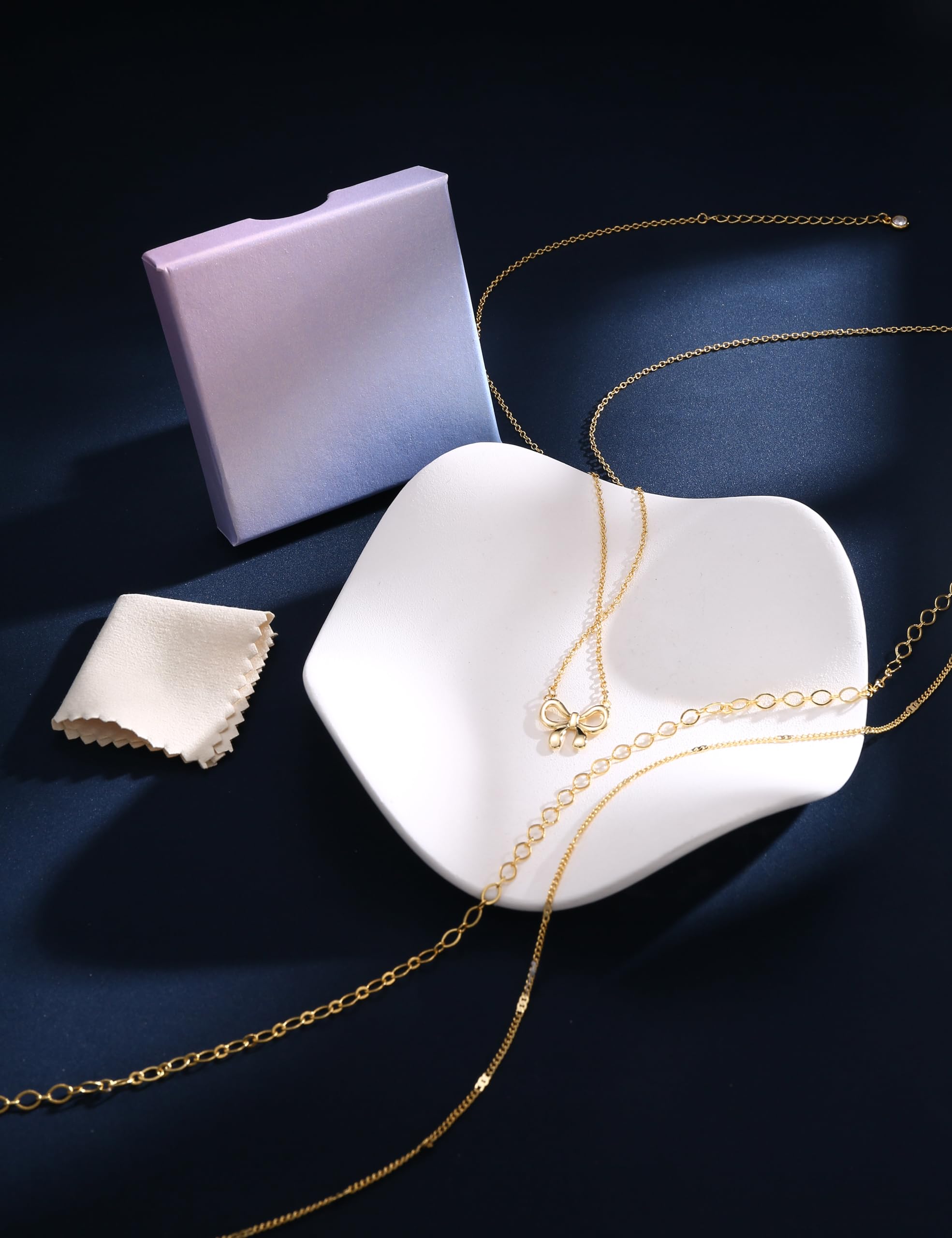 ZXLIHS 3-teilige zierliche mehrschichtige Halsketten für Frauen – Büroklammer-Halskettenstapel-Set, Trendiger Layering-Kettenanhänger, Schmuck, der Nicht anläuft, Geschenke