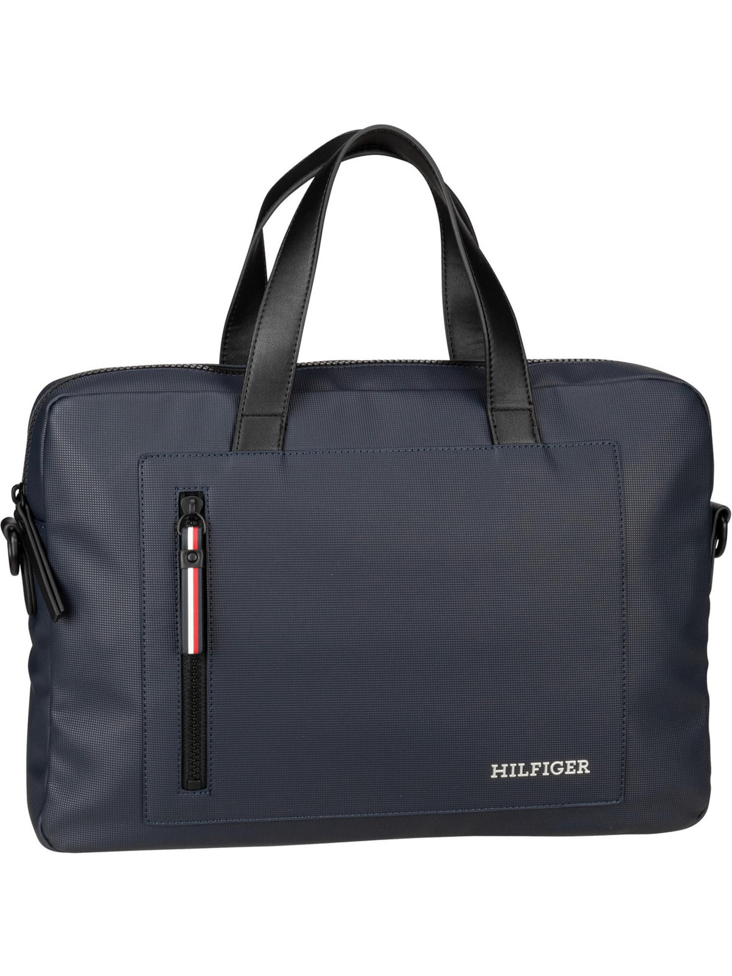 Tommy Hilfiger TH Pique Monotype Slim Computer Bag Space Blue, Espacio Azul, OneSize