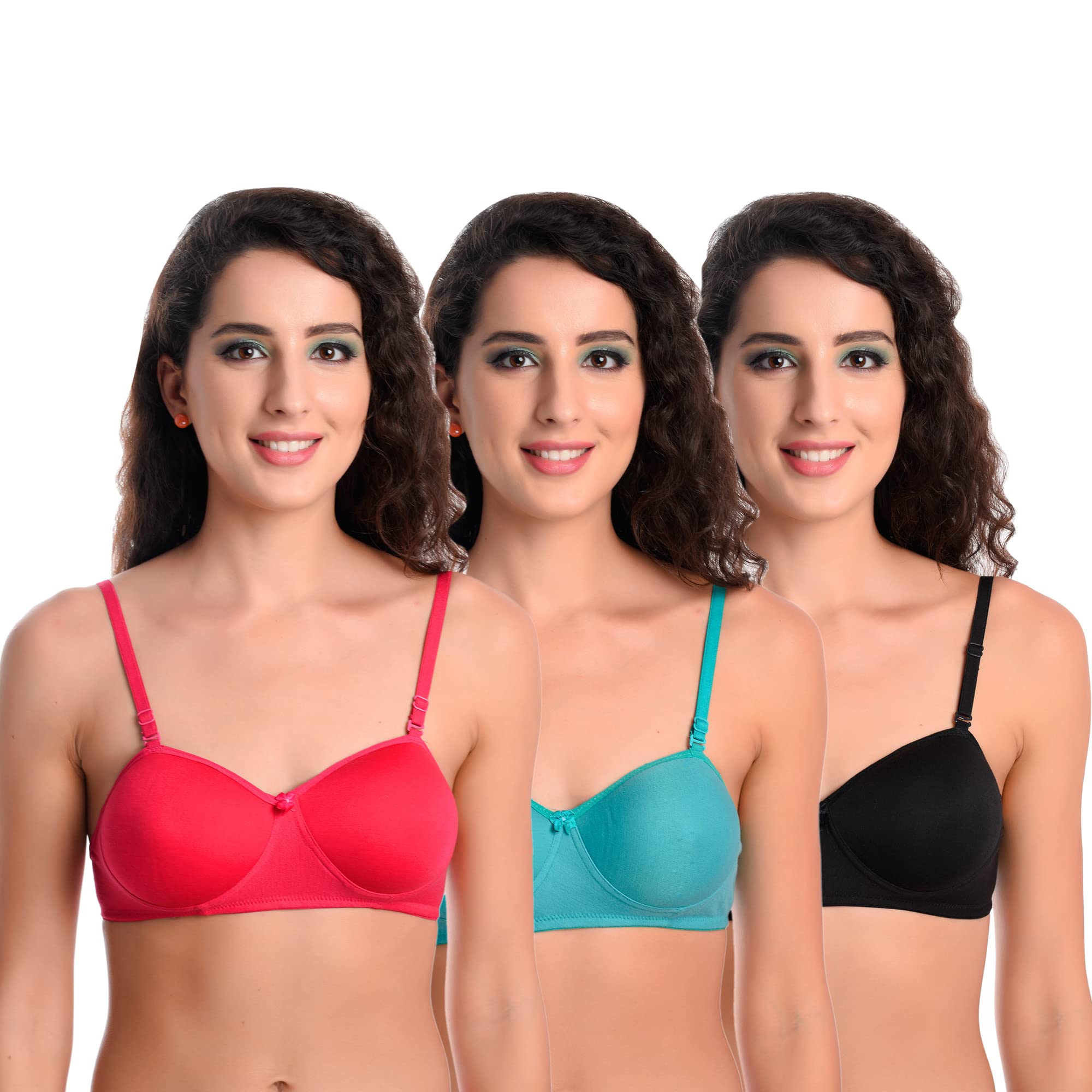 Women Full Coverage Lightly Padded Wirefree Bra_36 Multicolour-image-13