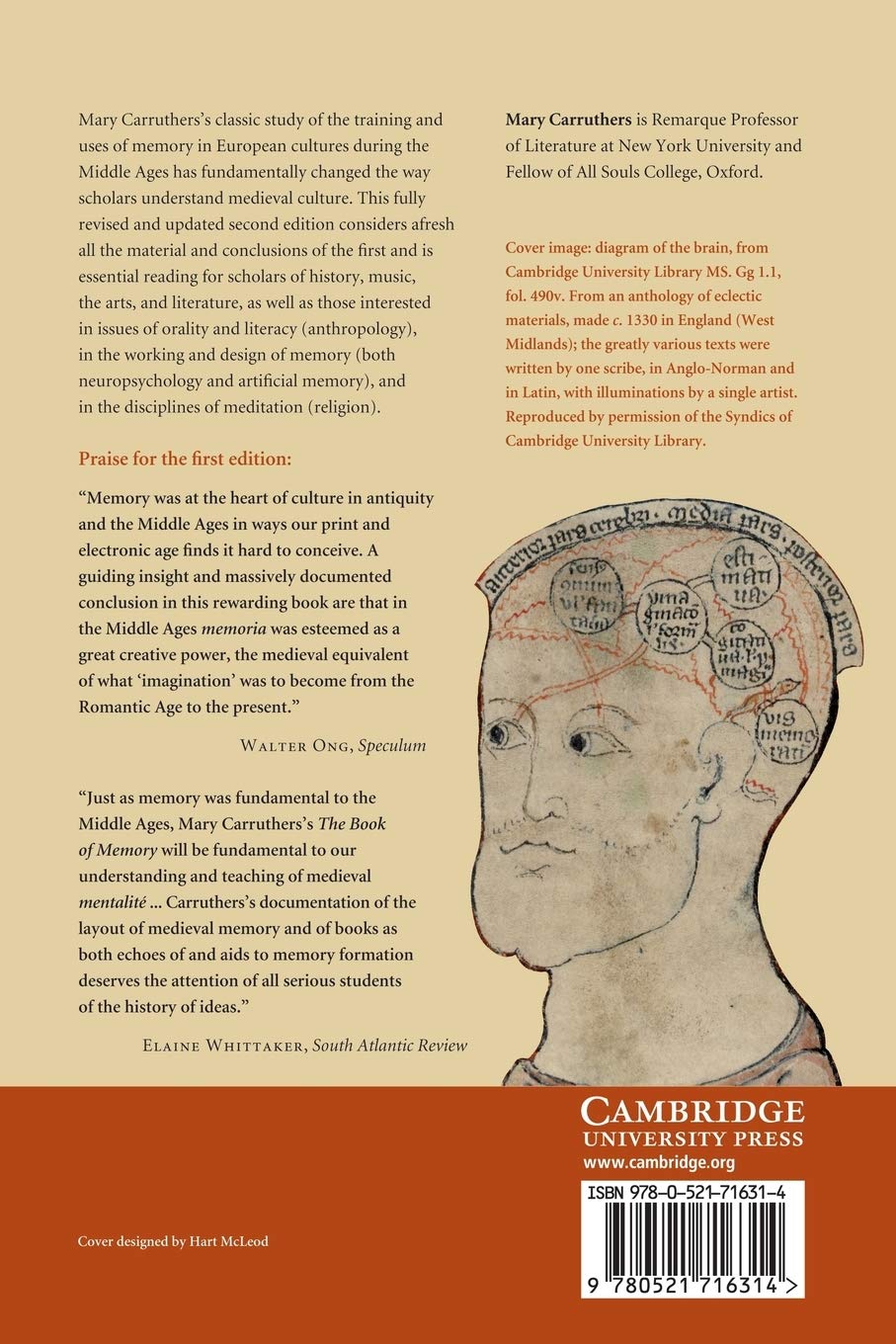 The Book of Memory: A Study Of Memory In Medieval Culture: 70 (Cambridge Studies in Medieval Literature, Series Number 70)