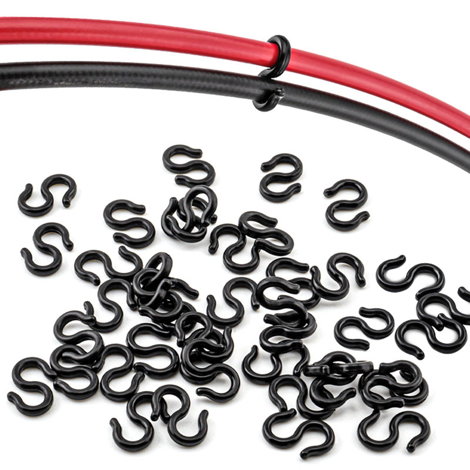 Clips de cable de bicicleta, clips de cable de freno, clips de gancho en S, clips de hebilla de guía para carcasa de engranaje de freno de bicicleta