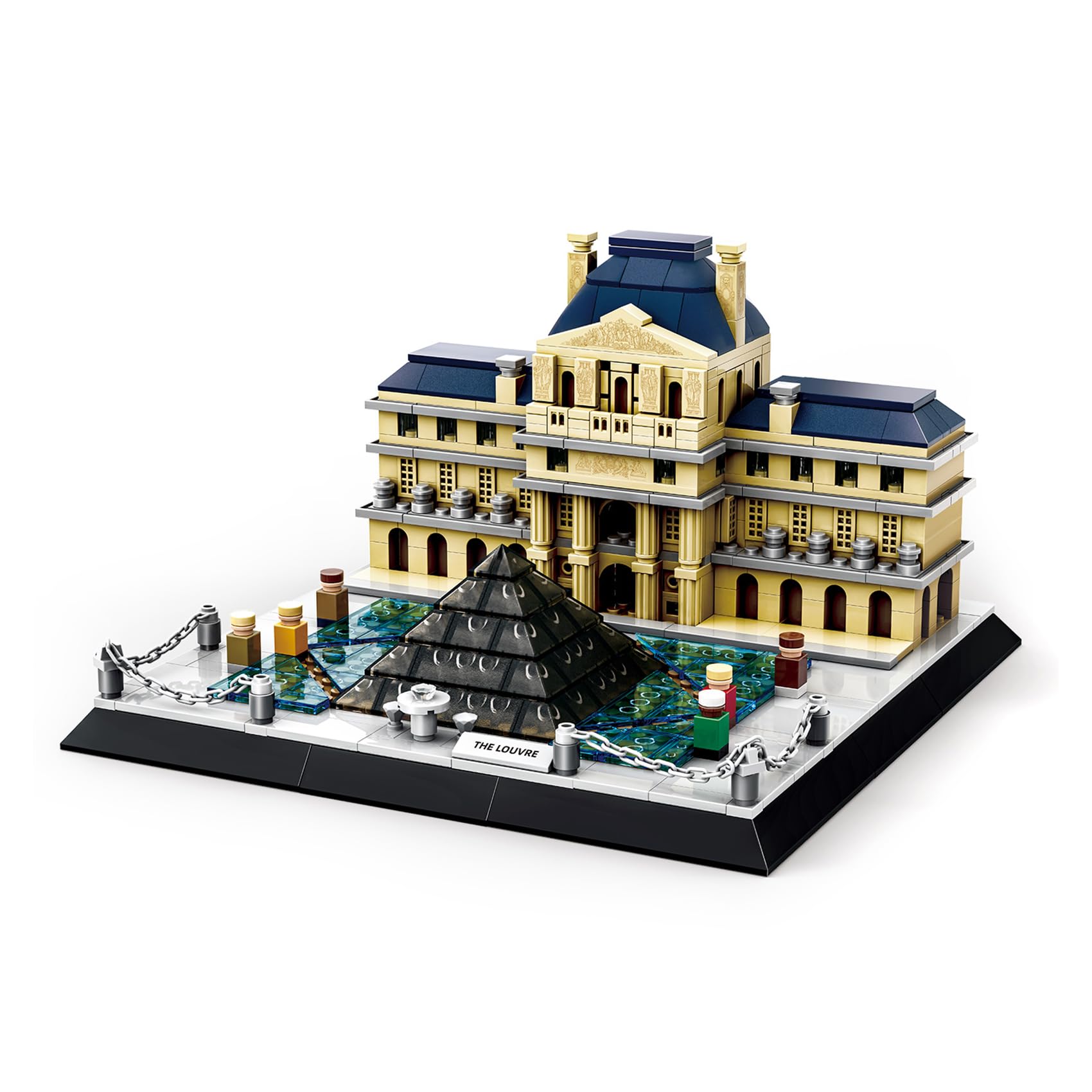 Oichy Louvre Museum Paris Iconic Architecture Building Blocks Set