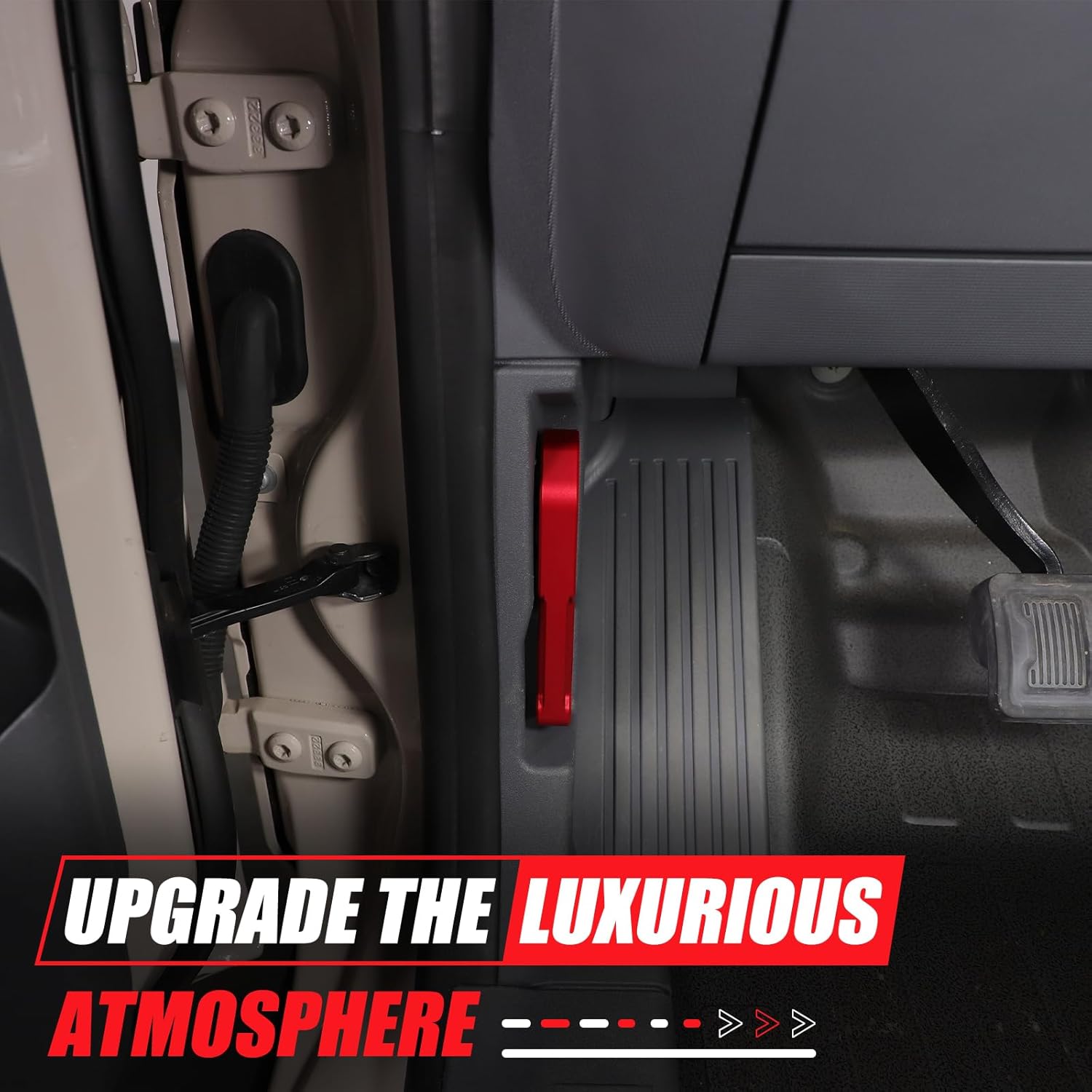 Car Hood Switch Handles Compatible with INEOS Grenadier 2022 2023 2024+ Aluminum Alloy Replacement Hood Release Cables Handle Pulls Car Interior Switch Accessories (Red)