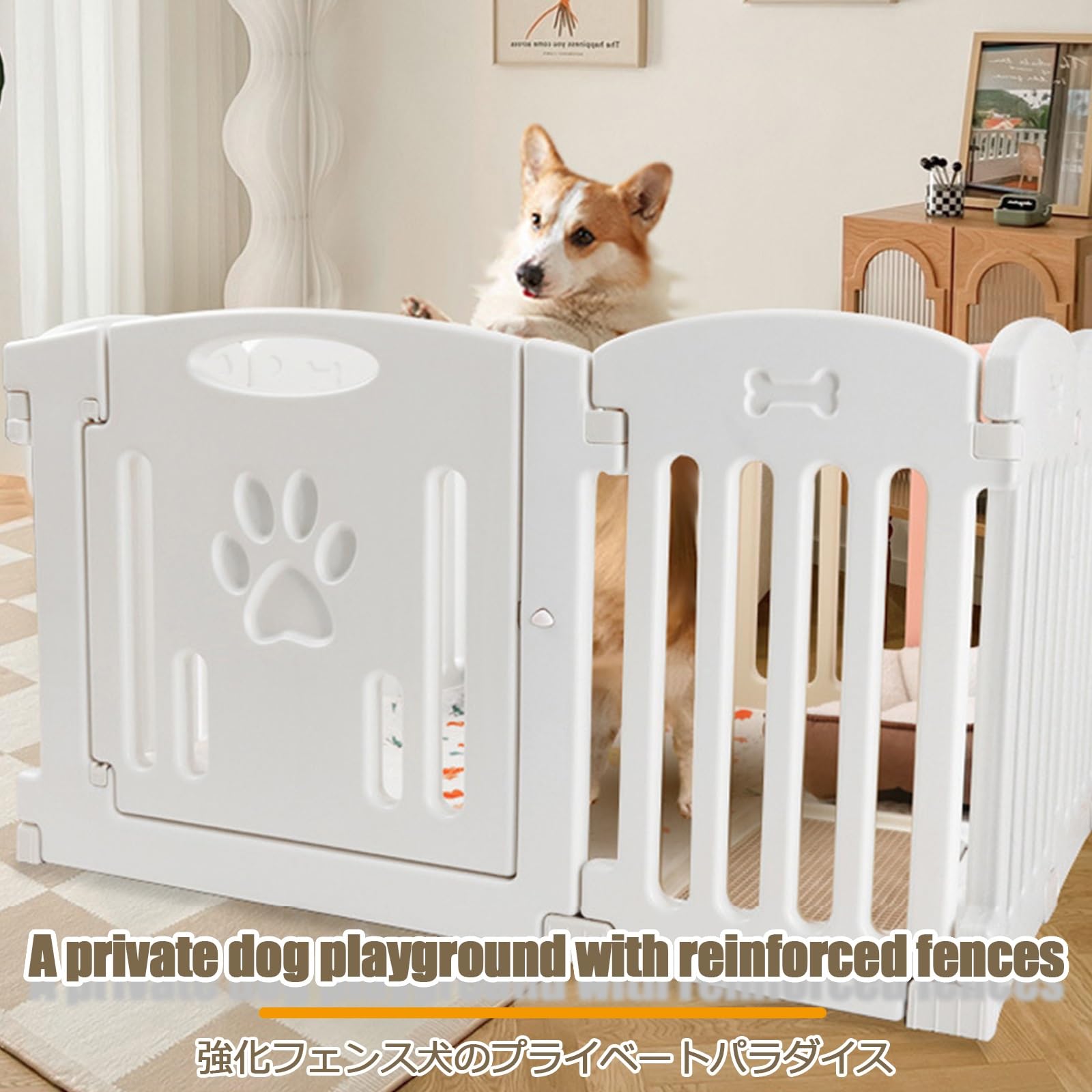 Recinto Recinzione Per Cani Recinzione Per Animali Domestici Recintoper Animali Con Cancello Recinto Per Cani Pieghevole Recinzione Per Cuccioli Recinto Per Cani Da Interno(76*65cm/30*25.6in)