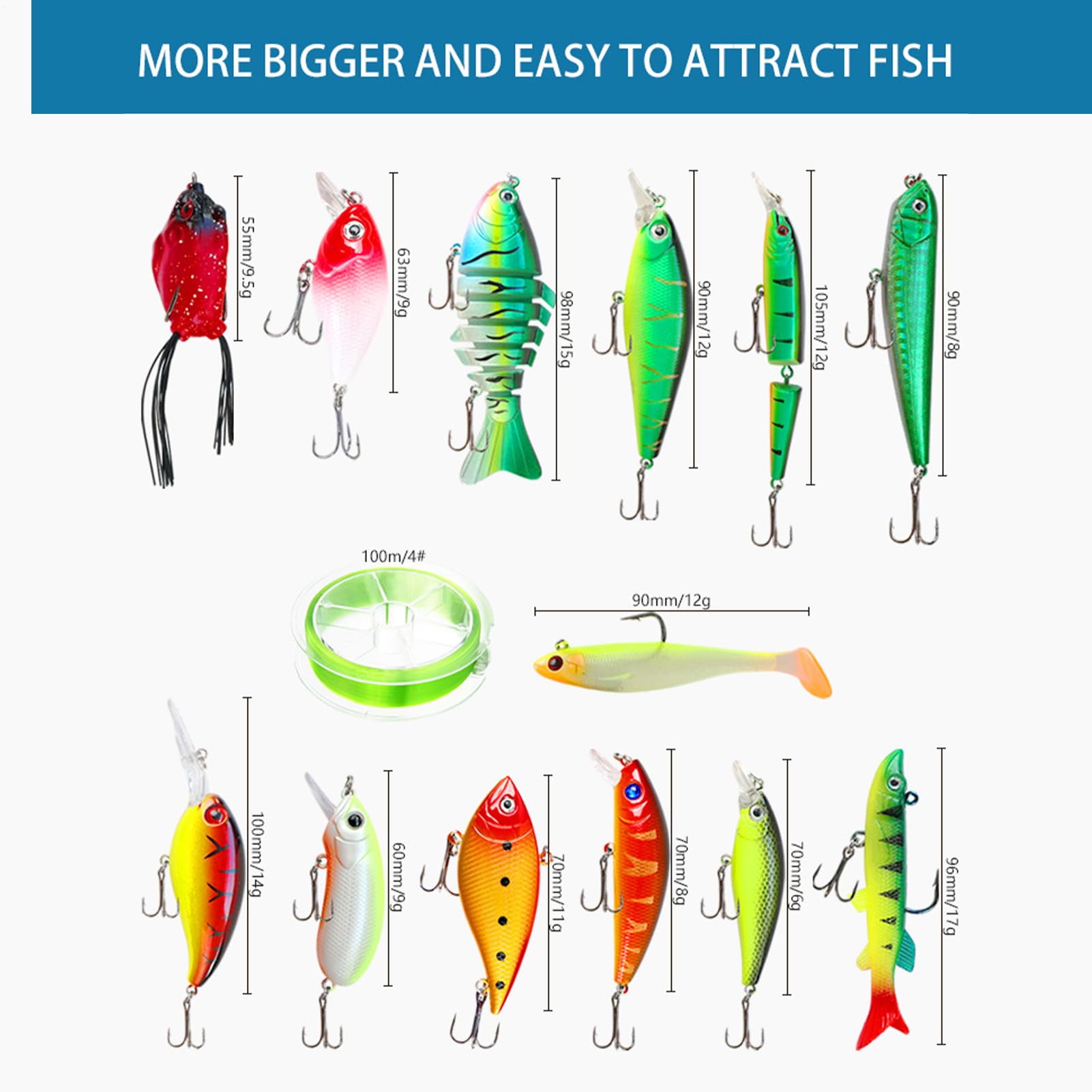 Set Di Esche Per La Pesca Esca Artificiale per la Pesca al Persico