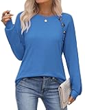 Womens Long Sleeve Tshirts Casual Tunic Tops Work Fashion Cute Sweaters Fall Outfits 2026 Dressy Blouse
