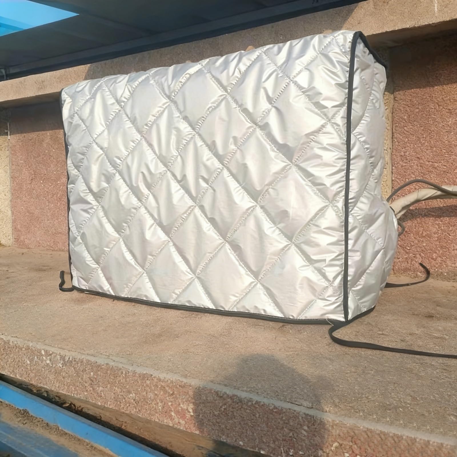Funda para aire acondicionado central para exteriores, tela gruesa, escudo de privacidad, protección contra la intemperie, múltiple (85 x 32 x 60 cm)