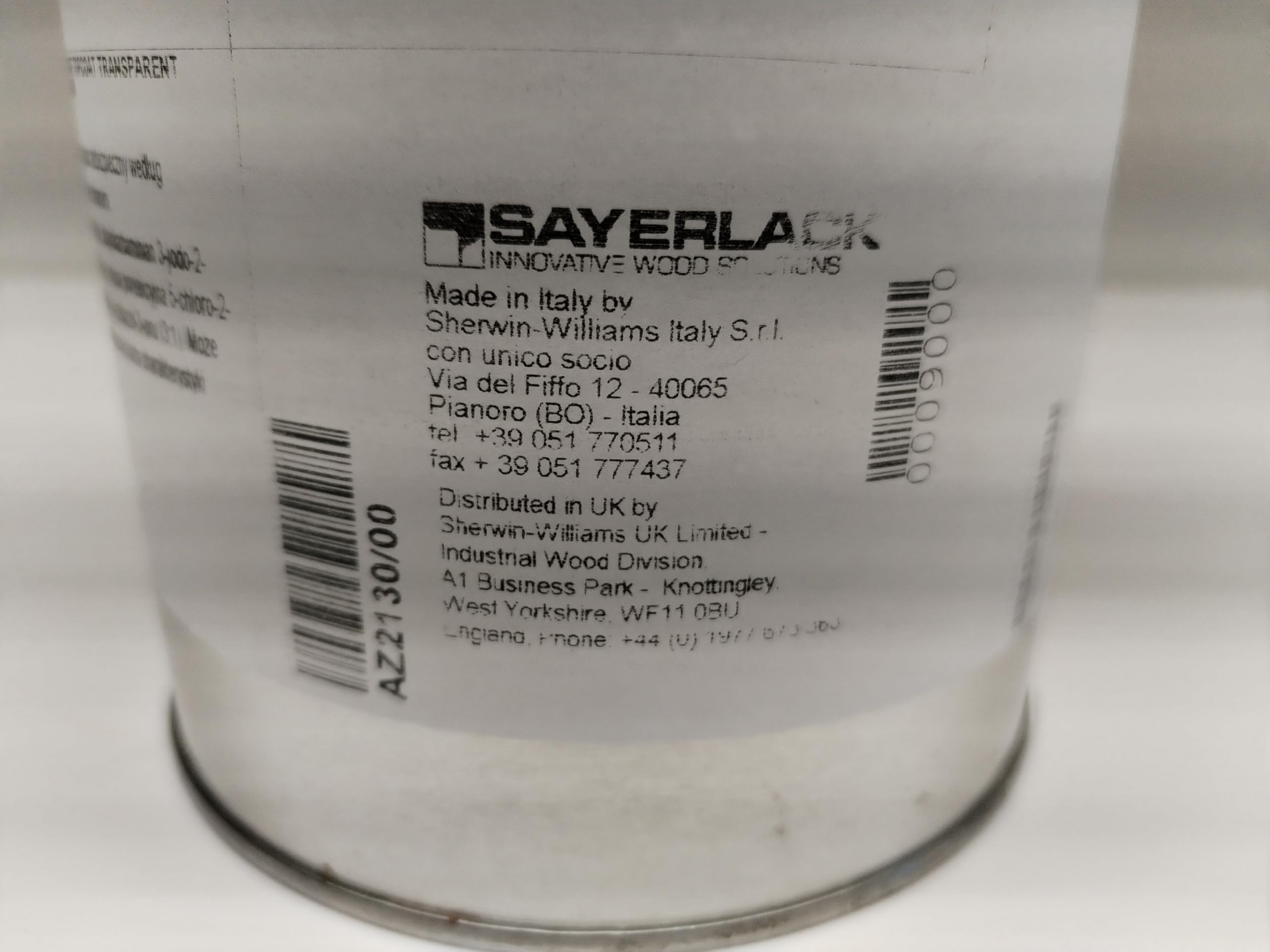 Sayerlack AZ 2130-00 Vernice Finitura Ad Acqua Per Esterno trasparente Lt 6 (M² 65)