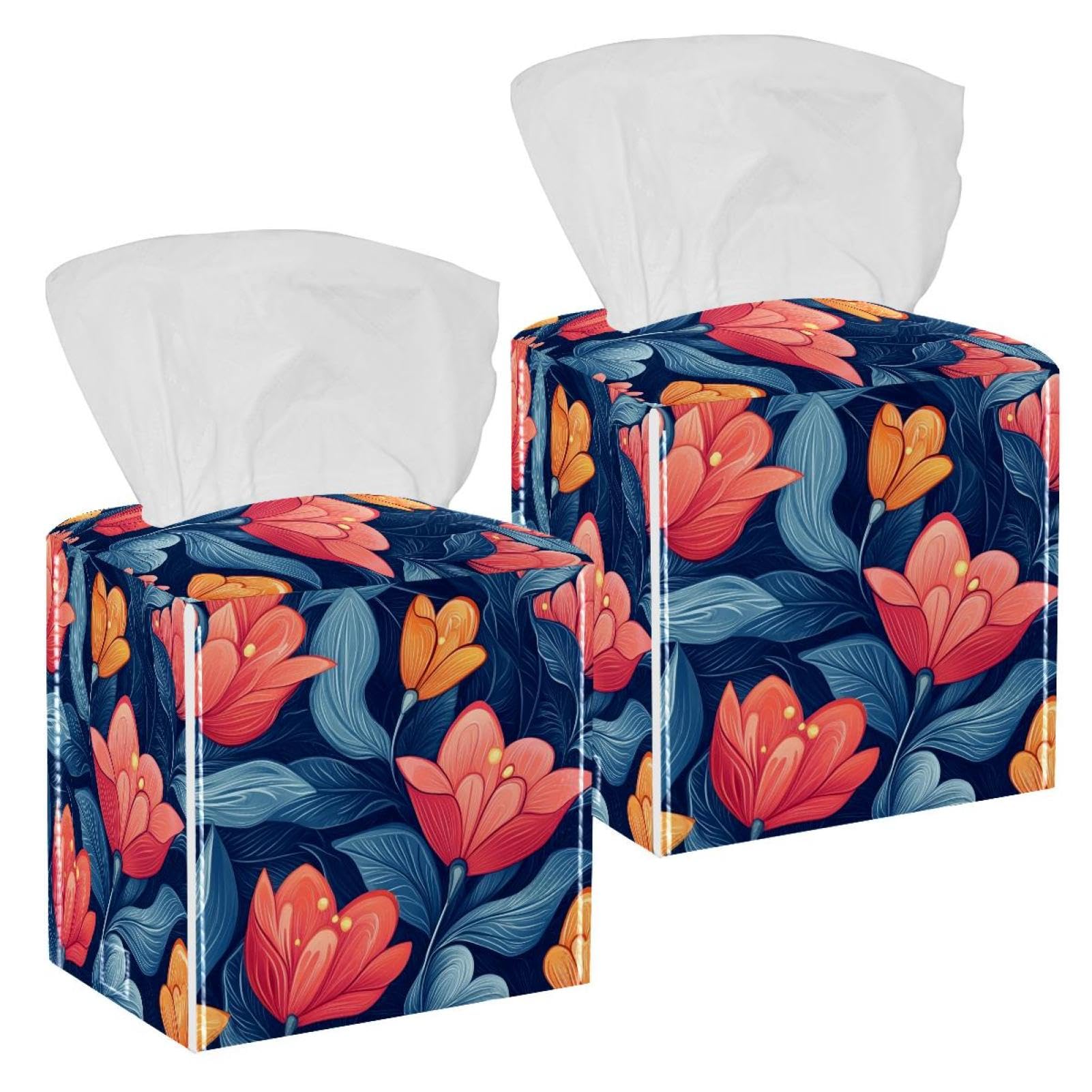 Boîte à mouchoirs en cuir pour masquer les emballages jetables sur votre table de maison