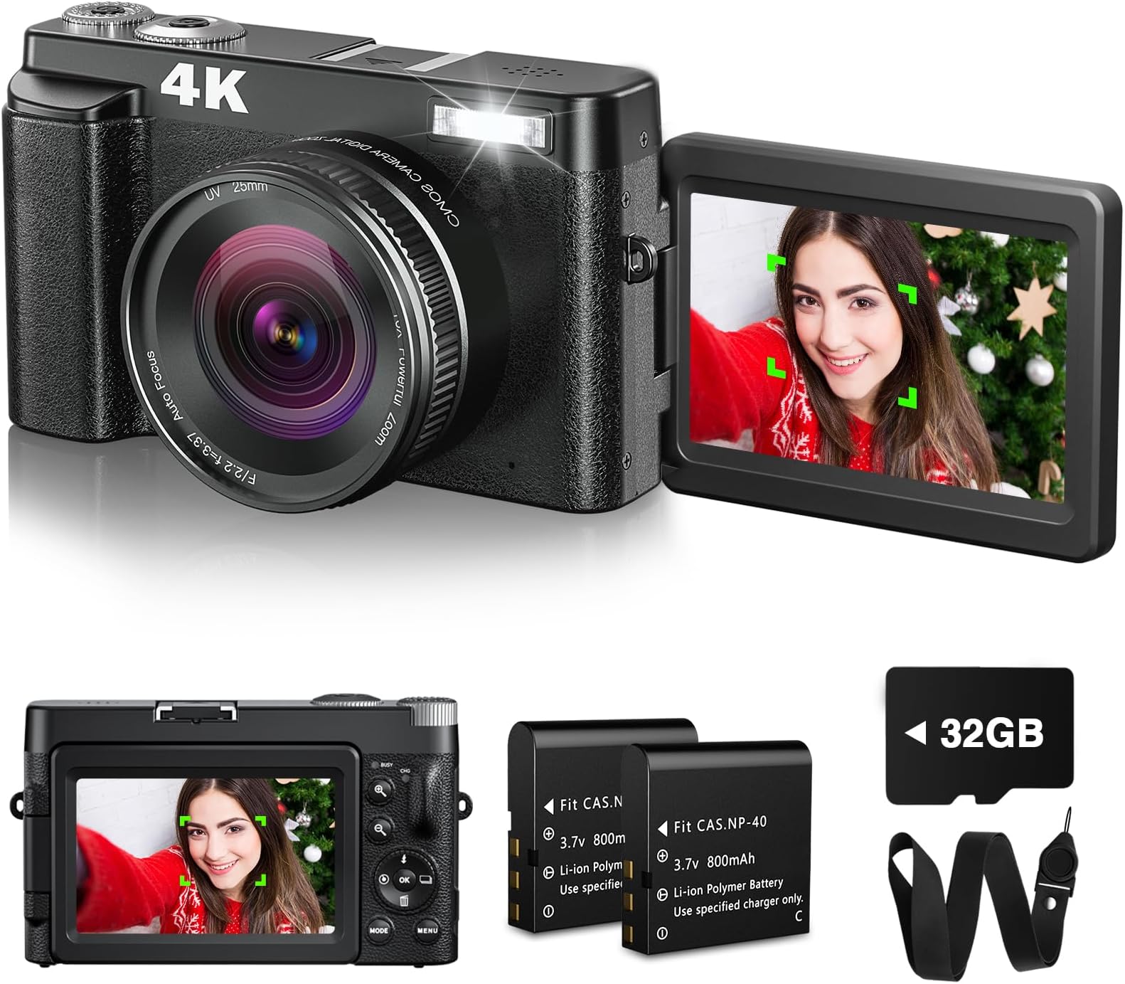 Amazon.com : Samvix UCamera S7 Kosher 44MP Digital Camera with Video ...