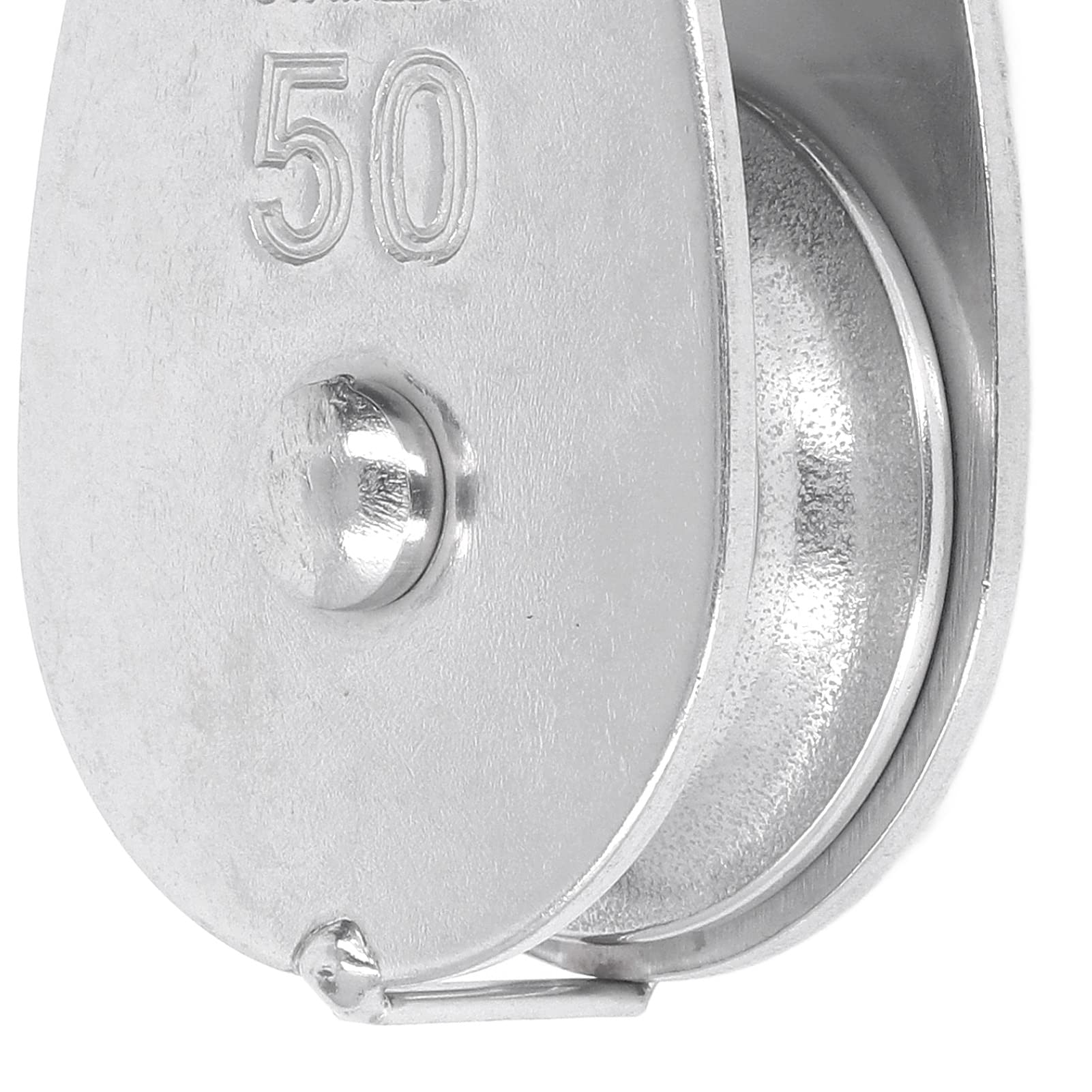 Juego de 3 poleas de acero inoxidable, capacidad de 400 kg, poleas de cuerda suave giratorias de 360° para elevación y remolque de cubierta de barco, rodillo de bloque duradero y resistente