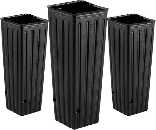 Yardwe Bolsas de plástico para vivero de plantas, 50 unidades, macetas para árboles, plántulas, bolsas de plástico para cultivo de plantas para