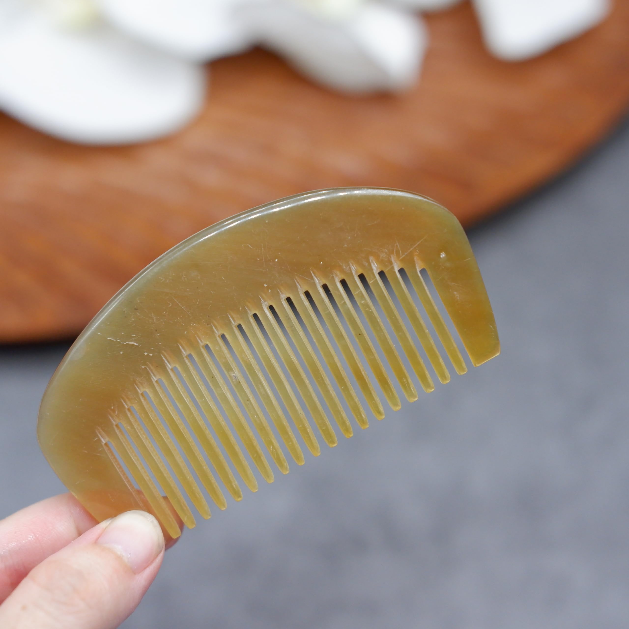 Amazon | TAMAWIRE 天然バッファローホーンコーム、静電気防止ヘア