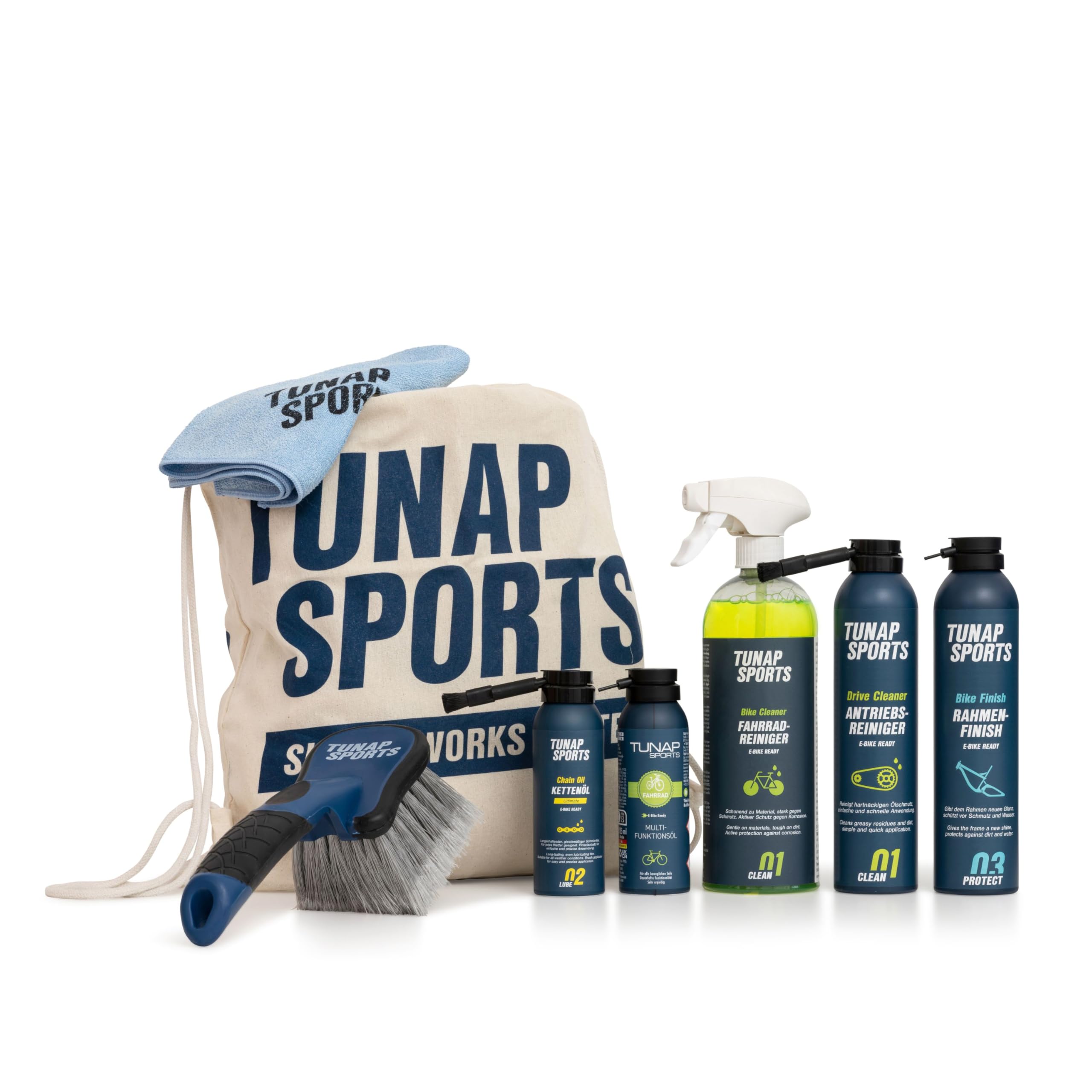 TUNAP SPORTS All-In-One Bike Set by Bike-Pro Steffi Marth, Made in Germany | Komplettes Pflegeset, kuratiert von Bike-Pro Steffi Marth