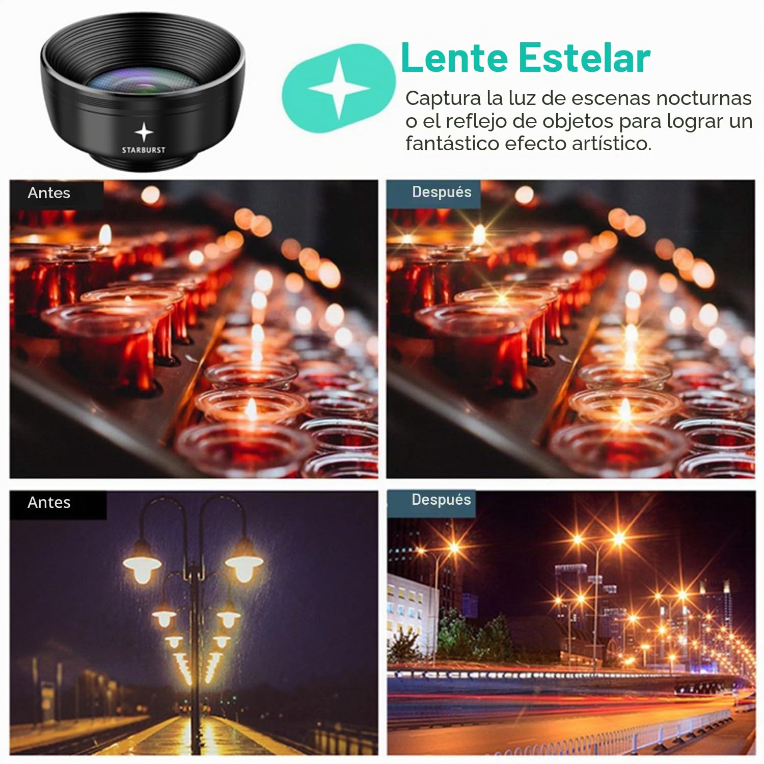 Lente de cámara de teléfono 7 en 1,lobjetivo Ojo de pez de 210°,Gran Angular de 120°,Objetivo Macro (25x),Filtro CPL/Star para iPhone Samsung y la mayoría de Smartphones (Black)