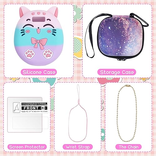 Miniatura 2 de MGZNMTY Funda de viaje y funda de silicona para máquina virtual de mascotas Tamagotchi Uni, protector de pantalla compatible con Tamagotchi Uni