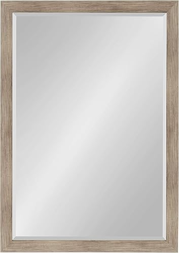 DesignOvation Beatrice - Espejo rectangular decorativo enmarcado para pared, 27x39, marrĂłn rĂşstico DesignOvation Beatrice - Espejo rectangular decorativo enmarcado para pared, 27x39, marrĂłn rĂşstico