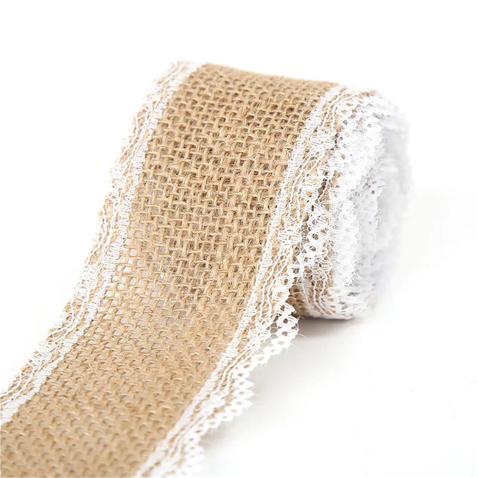 Jute Burlap Ribbon, Jute Burlap Ribbon White Lace Trim 1-10m