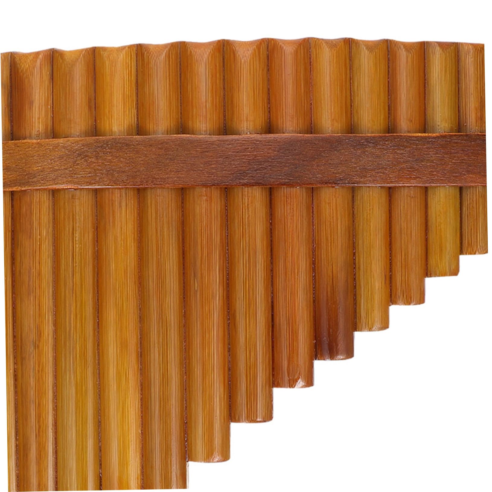 Flauto di Pan di Bambù a 15 Tubi in Tonalità Sol, Strumento Musicale Didattico per Principianti, Colore Legno Naturale, Design Destro, Educativo per Ragazzo Ragazza e Pratica