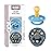 BIBS Studio Soother 2-Pack, BPA Free Dummy Pacifier, Round Nipple. Natural Rubber Latex, Made in Denmark, Size 2 (6-18 Months), Breeze/Petrol
