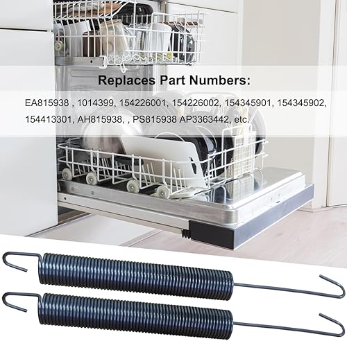 Miniatura 5 de Paquete de 2 resortes para puerta de lavavajillas 154430501 para Frigidaire, Kenmore, Crosley, Westinghouse, Gibson, Tappan, Uni y Kelvinator