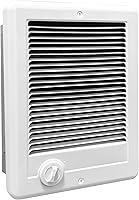 Vista 1 de Com-Pak Electric Wall Heater Complete Unit with Thermostat, High Capacity 5120/3840 BTU, 240 Volt, 1500 Watt (Model: CSC152TW, Part: 67506), White