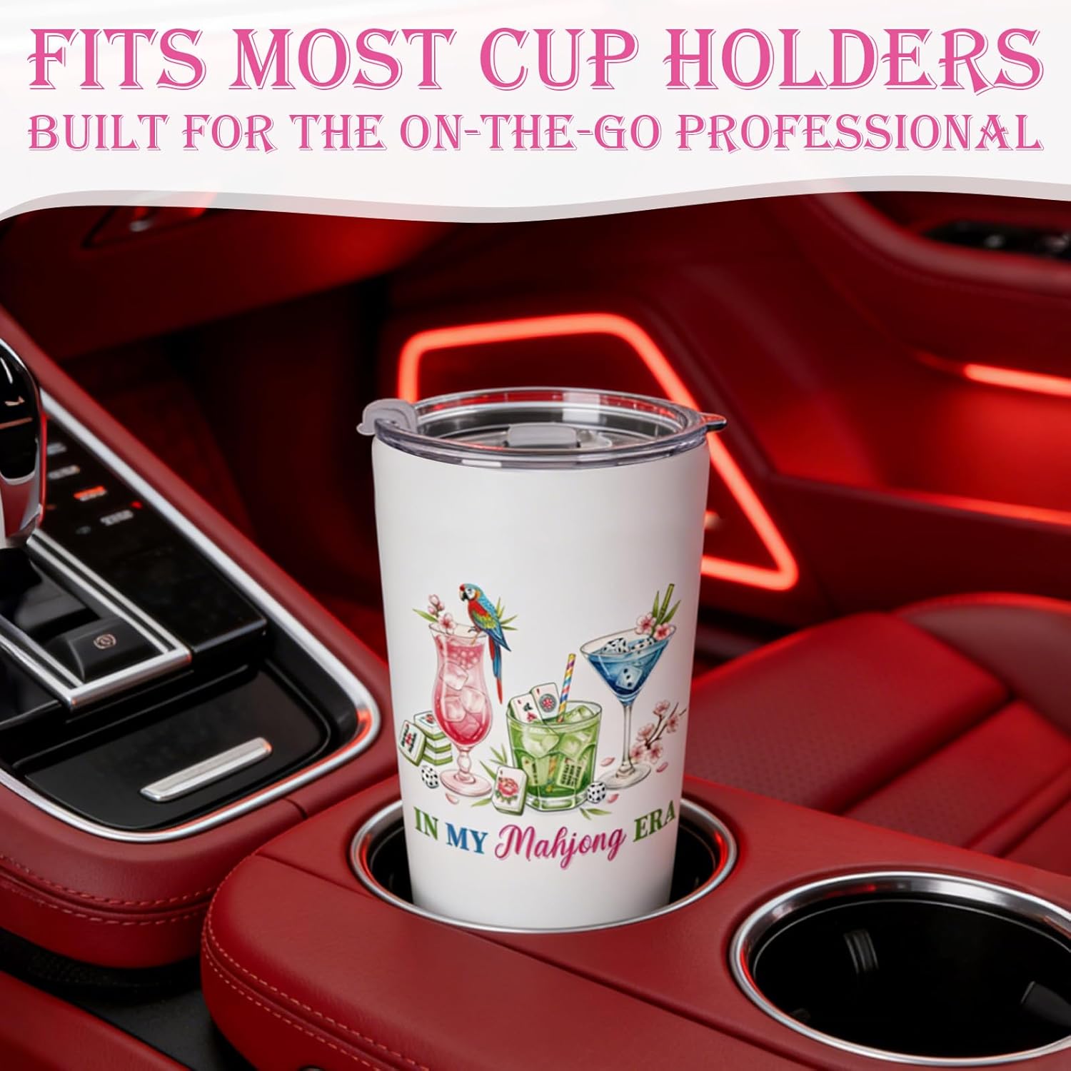 Keluna Mahjong Gifts for Women - Funny Cocktail Mahjong Gifts for Mah Jongg Lovers Enthusiasts Players Birthday Game Prize Friends Mother's Day, 20oz Mah Jongg Tumblers for Women Men - Image 3