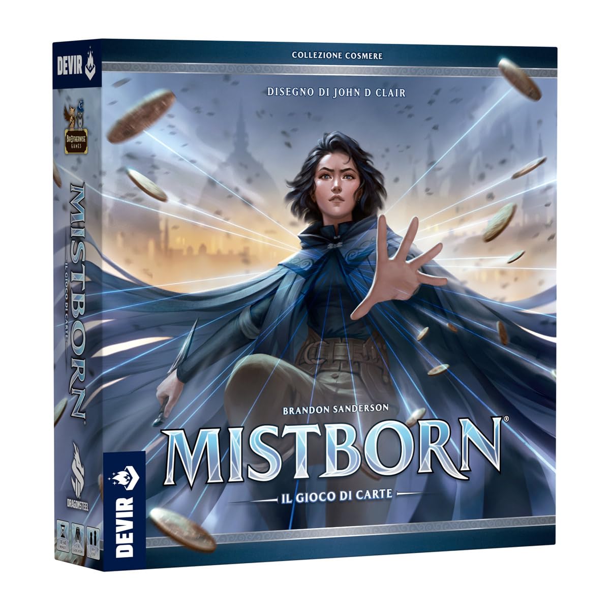 DEVIR Mistborn Deckbuilding Game – Gioco di Carte Strategico Basato sui Romanzi di Brandon Sanderson, Deckbuilding Fantasy, 1-4 Giocatori, Edizione in Lingua Italiana