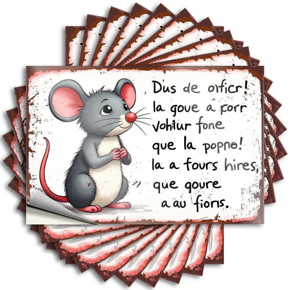 Farmhouse Quote Helmet | A Mouse is Standing with Crossed Arms. Snarky Farmers Sticker Pack(12X18CM)
