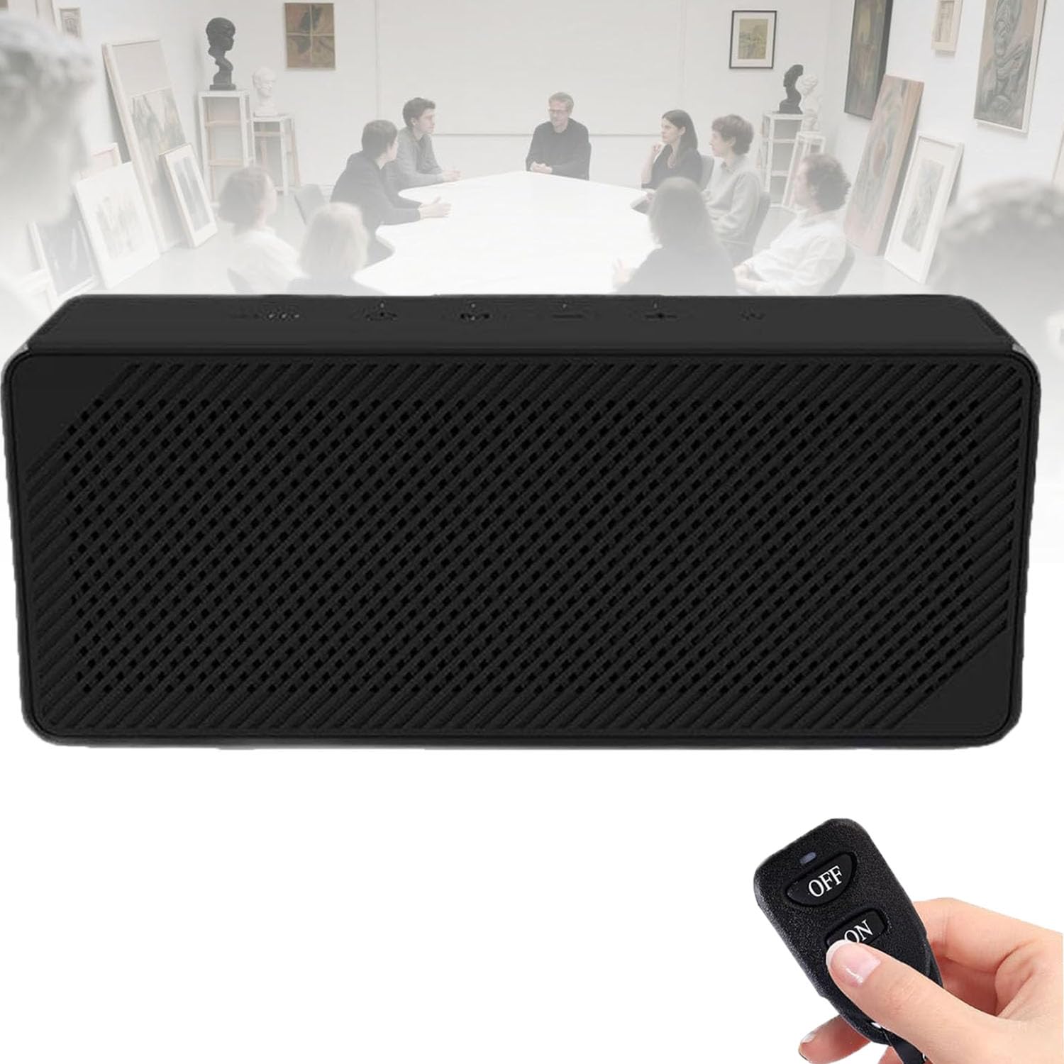 Microfono jammer ad attivazione vocale, dispositivo anti-registrazione a ultrasuoni con schermo di interferenza a 270° per riunioni sicure e uso in ufficio
