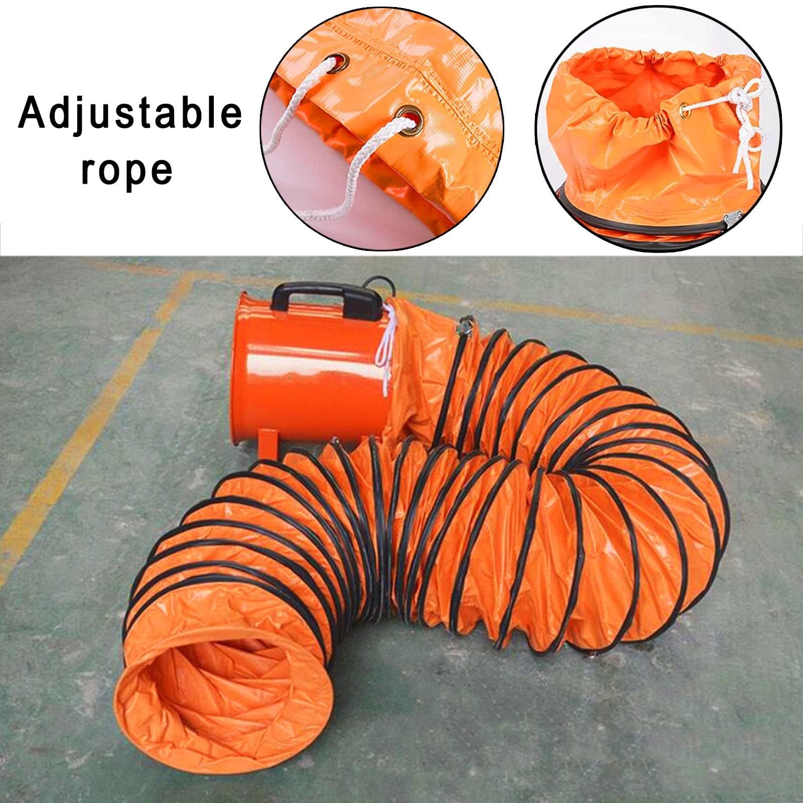 Tubo di ventilazione flessibile per ventola di scarico, tubo dell'aria calda con anello a D, robusto e durevole, impermeabile in PVC