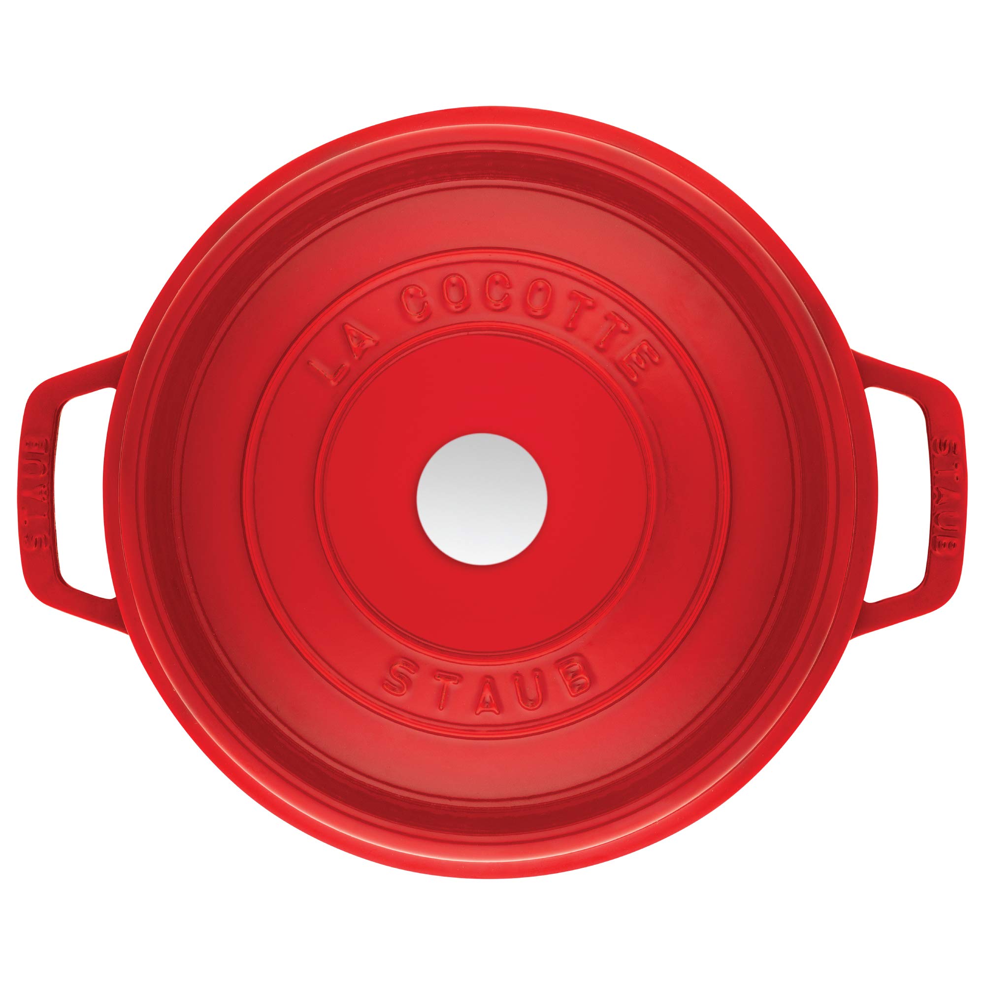 Staub Cast Iron Cocotte, 5qt, Cherry, RED, 12502406 : Amazon.ca: Home