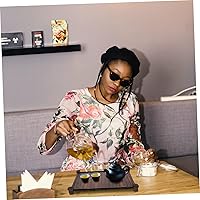 Vista 8 de Ciieeo 1 bandeja de bambú para servir, bandeja de té y desayuno, perfecta para exhibir tetera, se puede utilizar como regalo