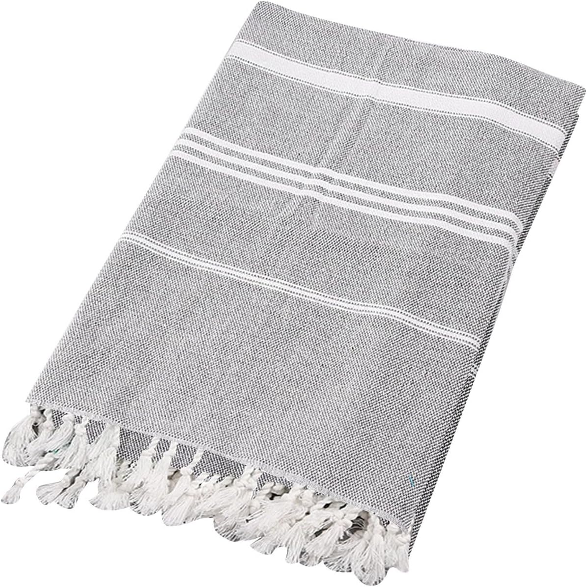 Turkish Beach Towels, 71x39 Inches Oversized Cotton Sand Free Quick Dry Beach Towel for Adults Kids,Lightweight Pool Towel Bathroom Towels,Travel Essentials