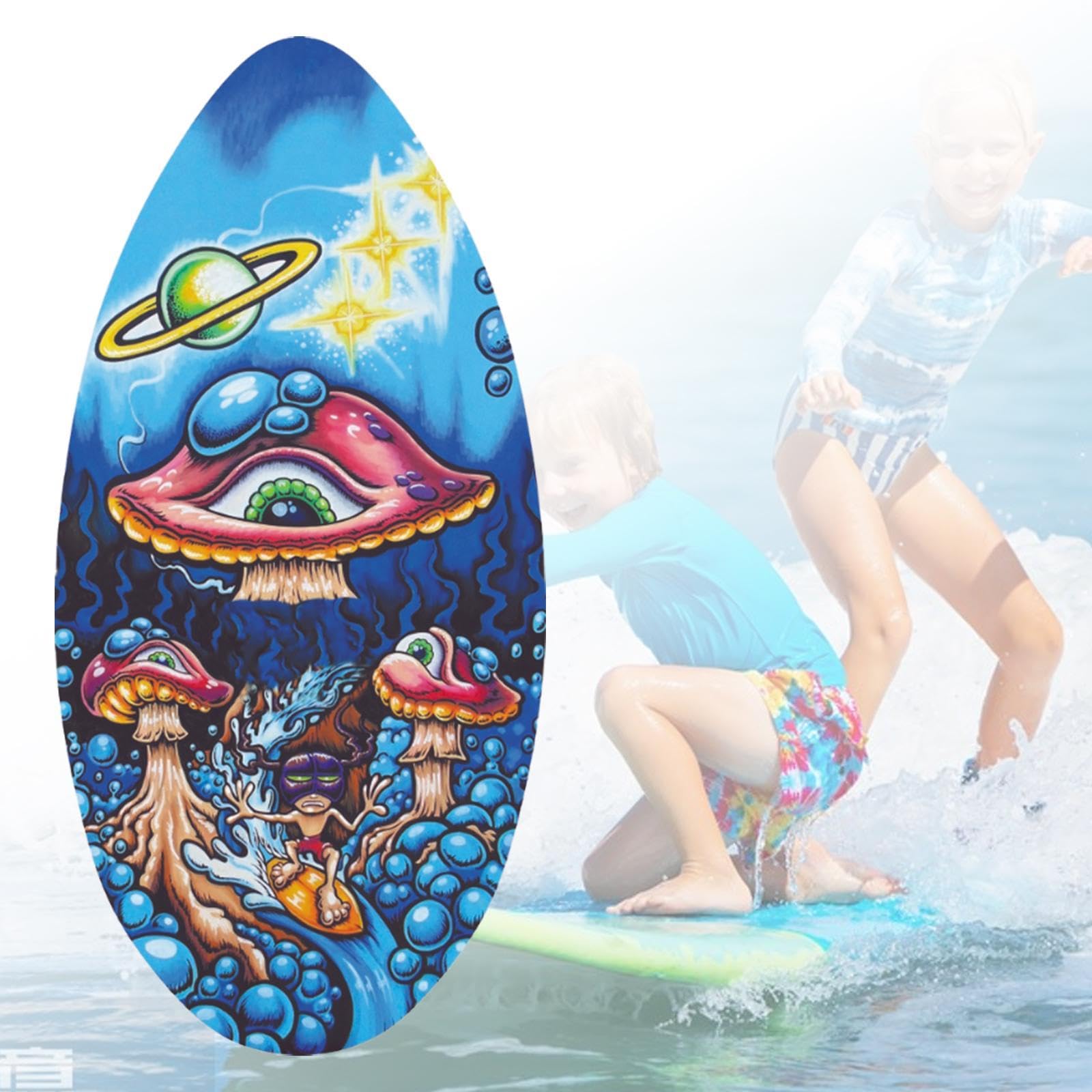 Skimboard per Adulti in Legno Robusto con Strato Lucido per Sport Acquatici E Sabbia Ideale per Surf su Spiaggia Tavola da Foto Perfetto su