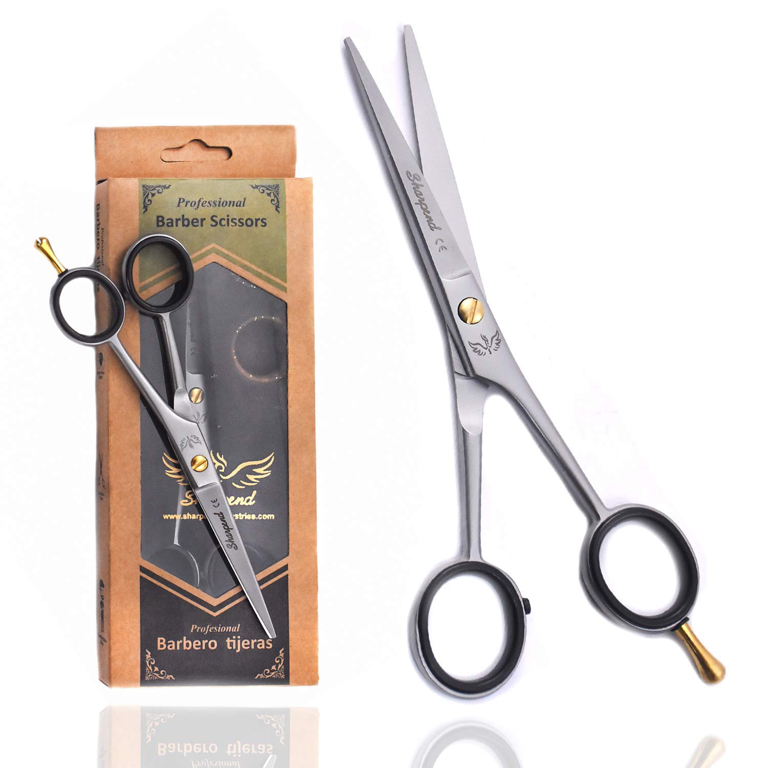 Professional Haircutting Scissor – 6 inch Razor Edge Barber Scissor, Japanese Haircutting Scissors and Thinning Shears for Men, Women & Kids, Salon and Home Hair Cutting Set