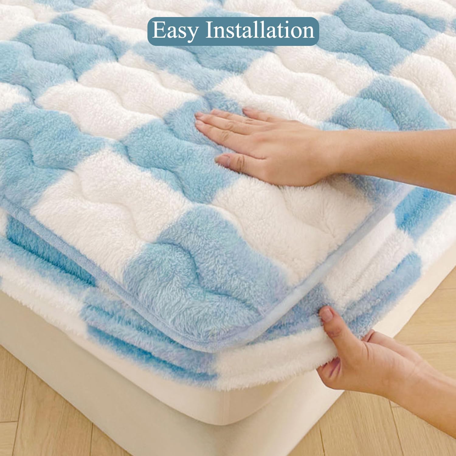 Grey,90 * 200cmTWIN,LDLCYCN Mattress Protector Queen King Size Mattress Cover with Elastic Band Fitted Sheet Breathable Soft Mattress Pad Cover with Deep Pocket of 11In Bed Cover Noiseless