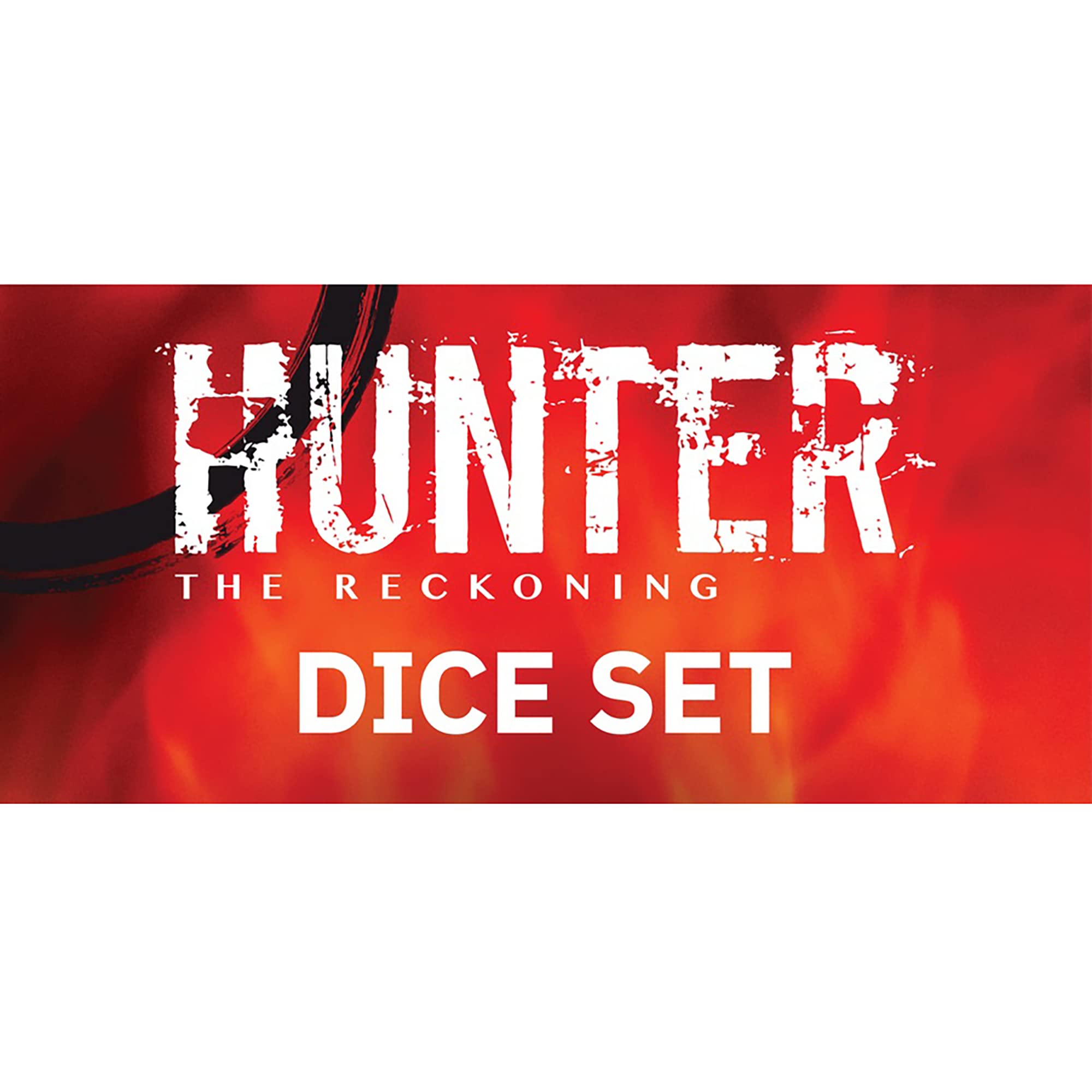 Hunter: The Reckoning 5th Edition Dice Set | 15 Custom 20mm d10s for Tabletop RPG – Includes Orange & Black Desperation Dice