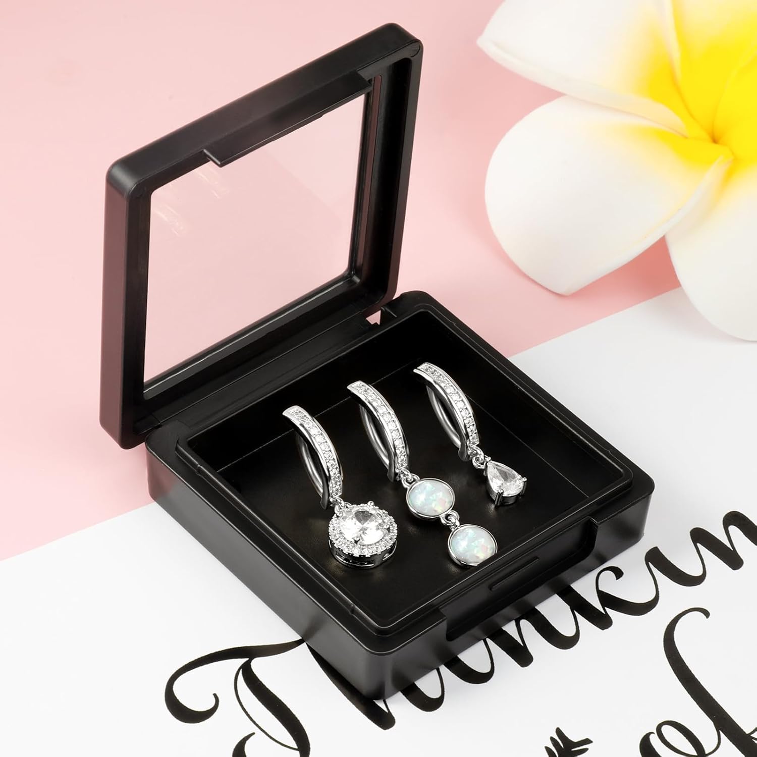 7Pcs 14G Clicker Belly Button Rings Dangle Belly Rings for Women Surgical Steel Hoop Belly Button Ring Butterfly Moon CZ Opal Flower Belly Button Piercing Jewelry - Image 7