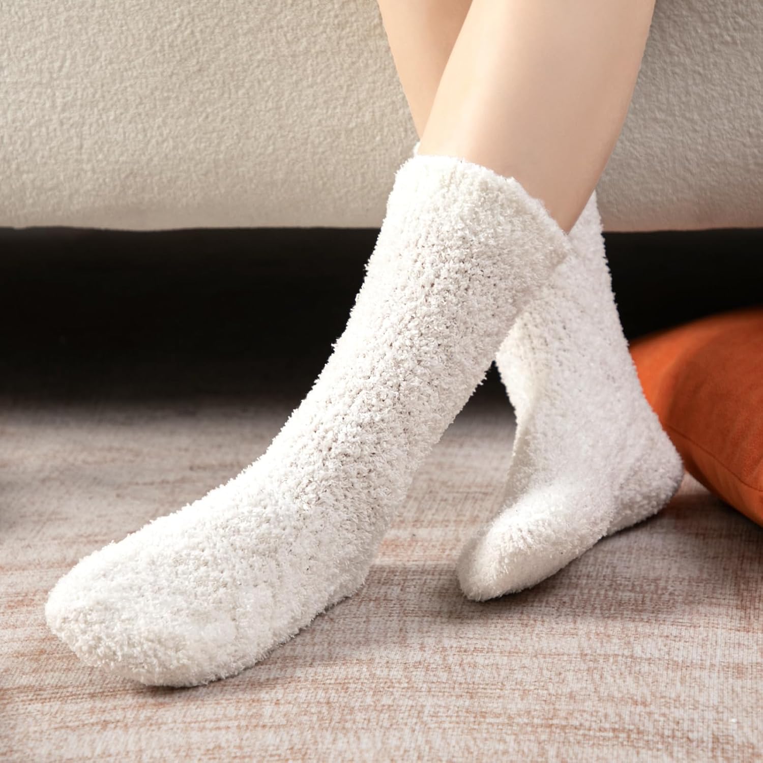 Pleneal Fuzzy Socks for Women - Soft Fluffy Slipper Socks Women, Winter Warm Plush Sleeping Sock - Image 3