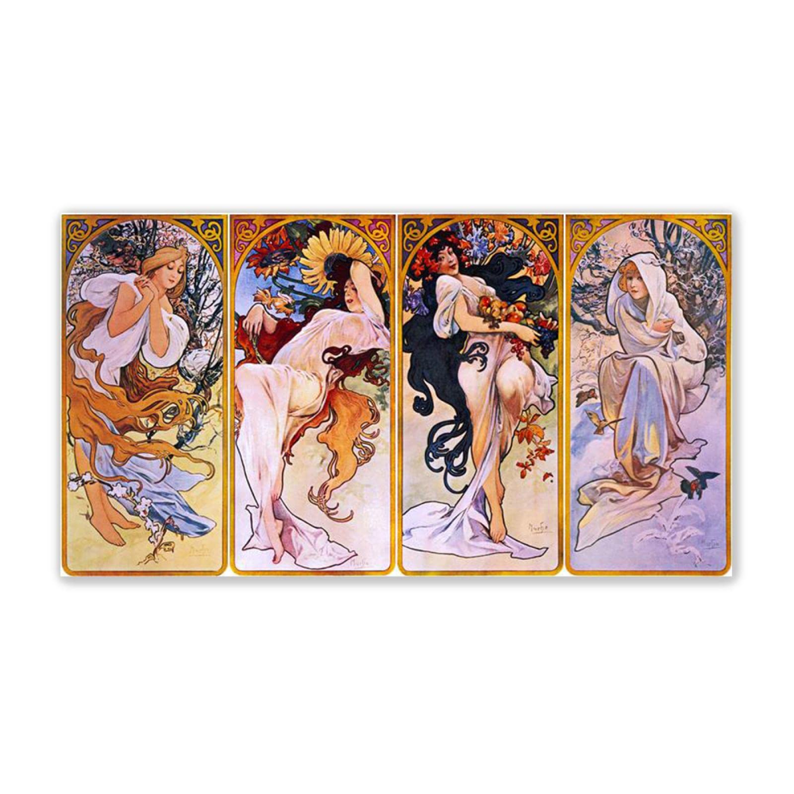 JZSDGB 'Hands of God, 1982' autorstwa Alphonse Mucha, nadruk na płótnie sztuka ścienna - słynne obrazy reprodukcja na płótnie - plakaty i wydruki w stylu vintage, 20 x 35 cm (8 x 14 cale) bez ramy