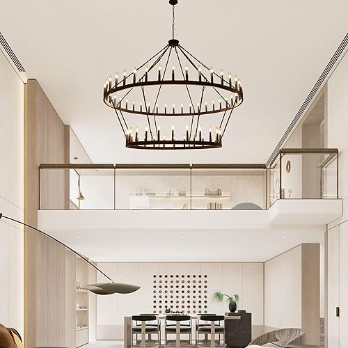 Miniatura 9 de XILICON Lámparas de comedor sobre la mesa, 3 luces negras de granja, lámpara colgante lineal industrial negra para isla de cocina, lámpara de vela