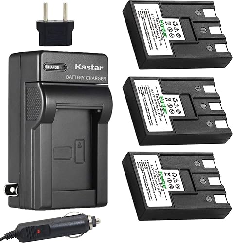 Kastar Batería 3-Pack  Cargador para Canon NB-3L PowerShot SD10 SD100 SD110 SD20 SD500 SD550 Digital IXUS 700 750 i5 Digital 30 30A 600 700 D30 d30a