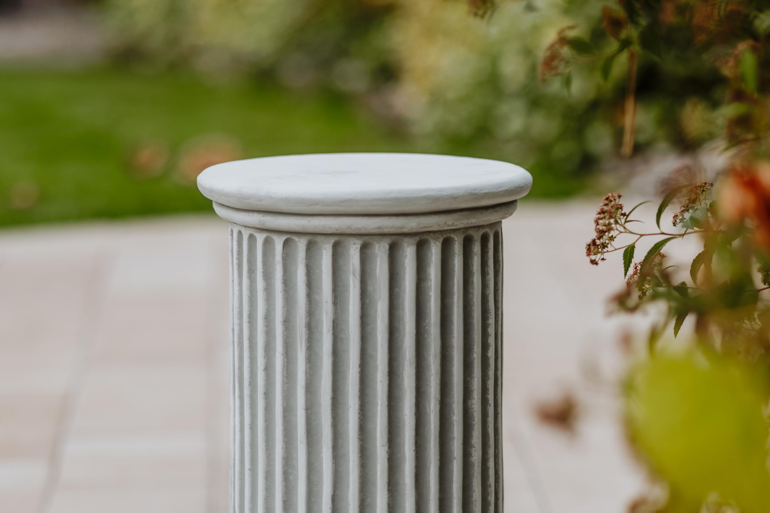 gartendekoparadies.de Elegante Säule Steinsockel, H. 41 cm, 45 kg | Steinguss, Steinfigur, Für Außenbereich, Frostsicher