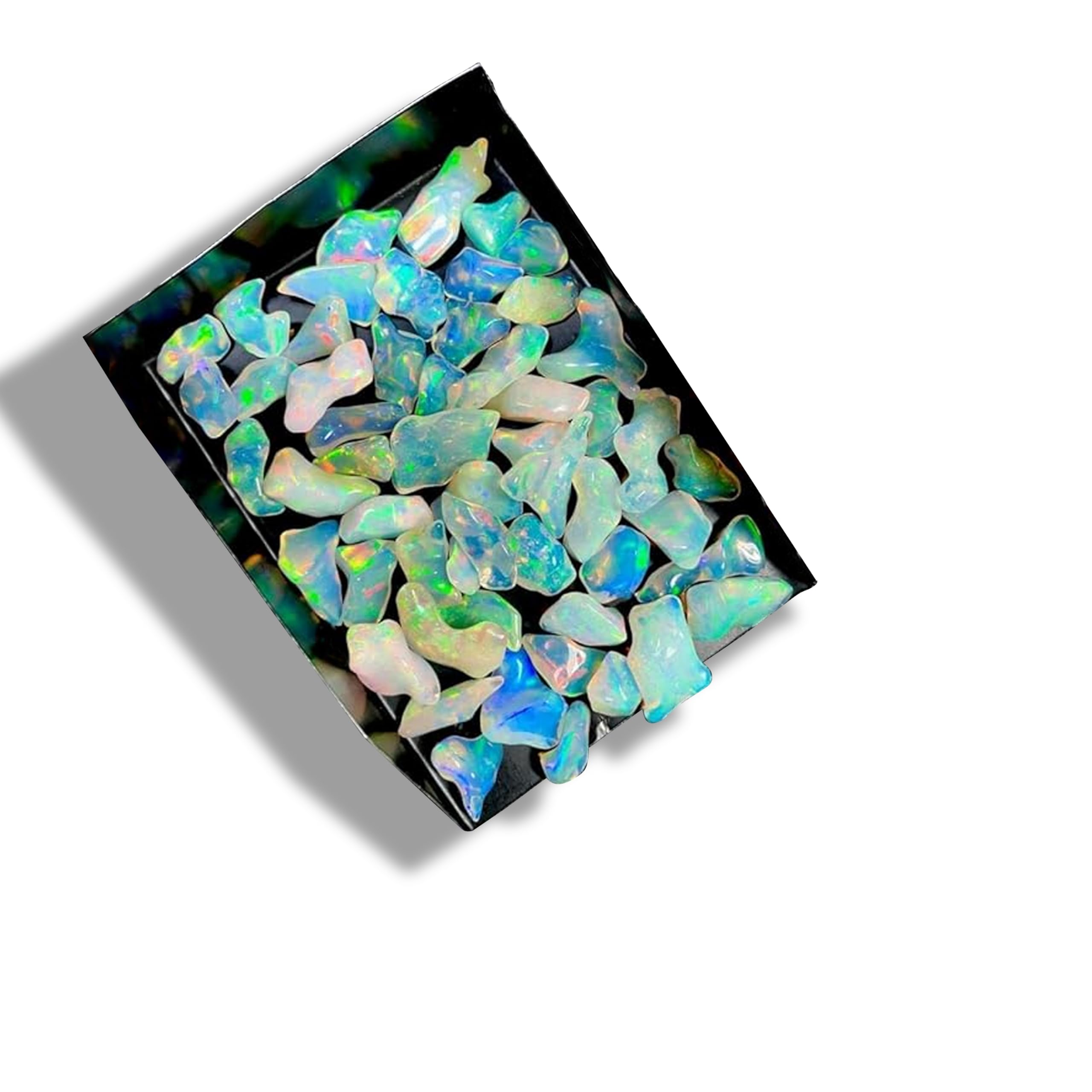 Ethiopian Opal Gemstone Rough Uneven Shape Multi Fire Ethiopian Opal Making Jewelry Loose Rough - 25 Carat