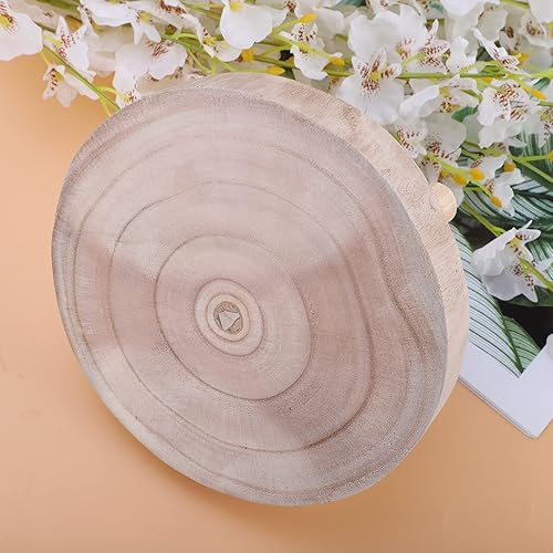 Miniatura 5 de Mini taburete de madera, estante para plantas en maceta, estante para bonsái, soporte para macetas de grano de madera, soporte para macetas para